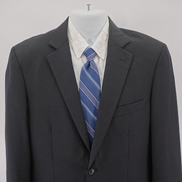 Pronto Uomo Wool Gray 2 Piece Suit 40R 36 / 33 Mid Rise Flat Front 2 Button Line - Picture 4 of 14